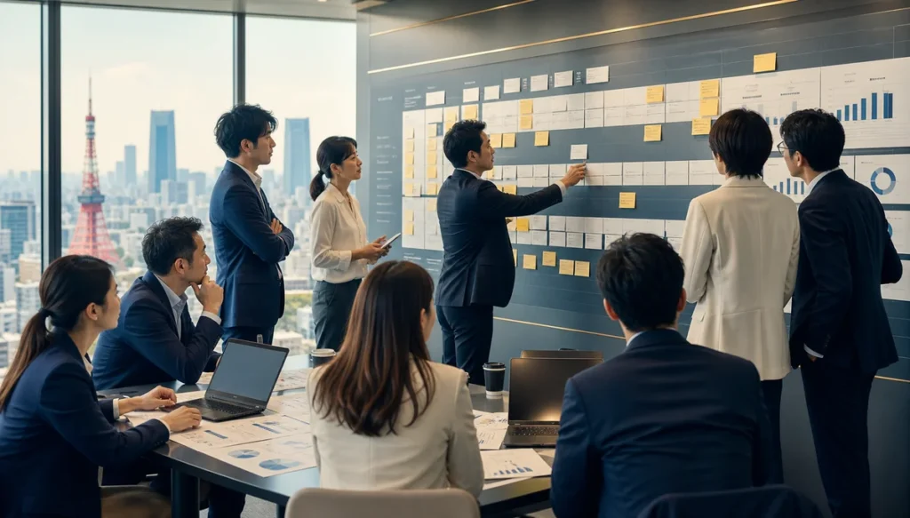 M&A PMI 100日の工程で人・顧客・業務・会計・ITを統合する実行計画図